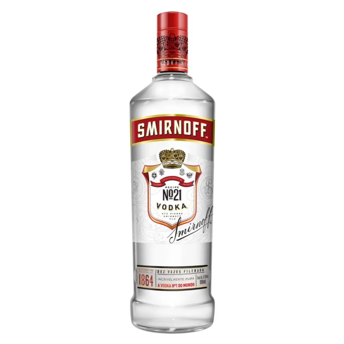 Vodka Destilada Smirnoff Garrafa 998ml