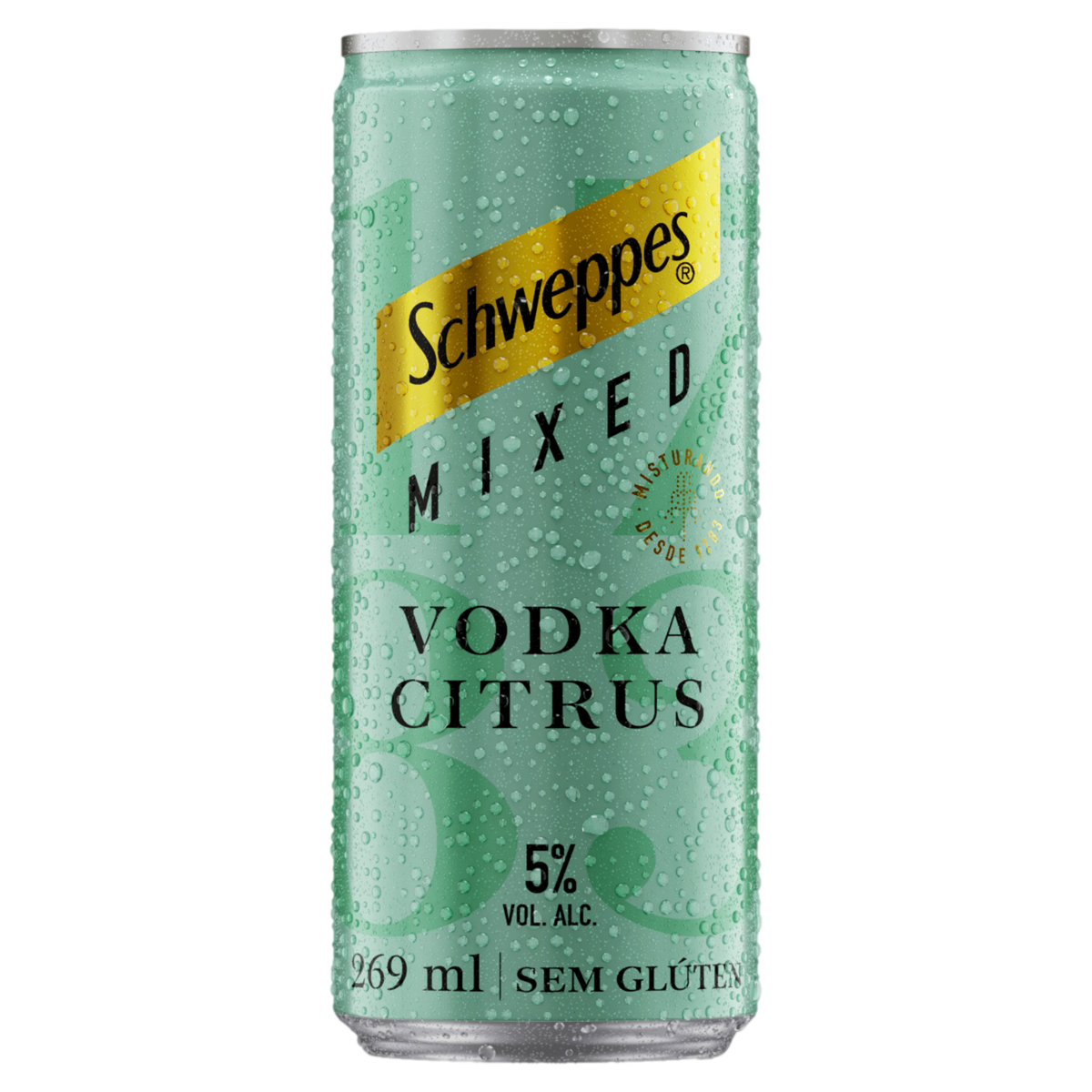 Bebida Mista Alcoólica Gaseificada Vodka Citrus Schweppes Mixed Lata 269ml