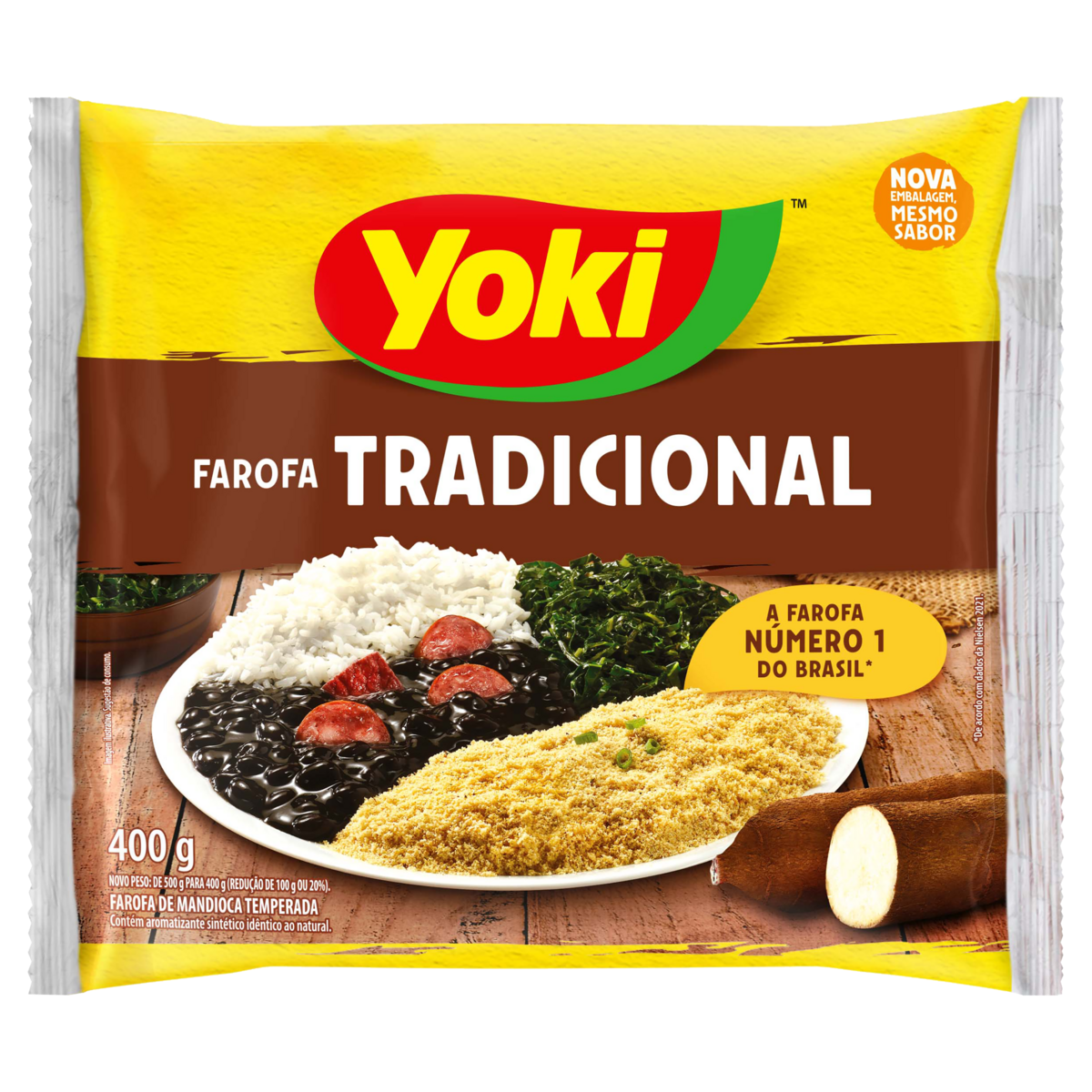 Farofa de Mandioca Tradicional Yoki Pacote 400g